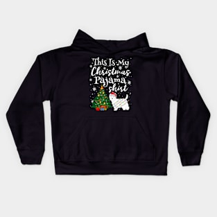 This is my Christmas Pajama Shirt Westie Lover Dog Kids Hoodie